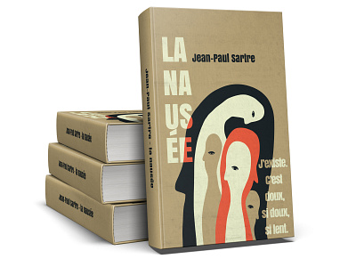 La Nausee - Jean Paul Sartre artwork book book cover graphic design illustration poster poster design typography