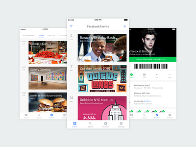 Facebook Events Concept app calendar case study concept discovery events facebook ios media redesign social ticket