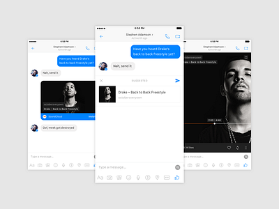 Facebook Messenger Concept artificial intelligence case study chat concept exploration facebook ios messenger music productivity redesign social media