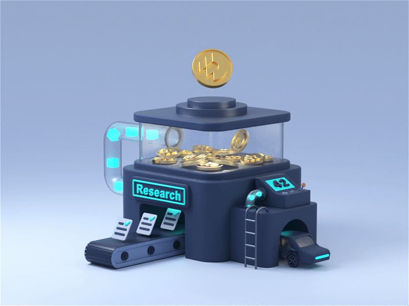 42 Research 3d animation animation coin logo