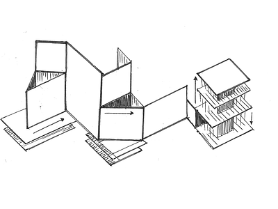 Fun with boxes & arrows architecture design doodle drawing pen and ink sketching structure