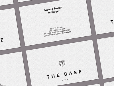 The Base black on white business card logo logotype minimal symbol