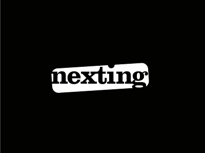 Nexting branding design identity label lettering logotype music