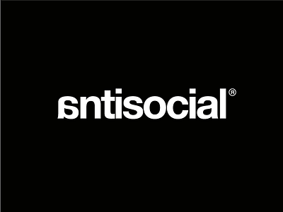 Antisocial antisocial logo minimal social type