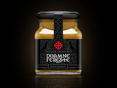 Doamne Fereste - Hindu Edition cross design fusion hindu identity illustration label mustard packaging romanian thai