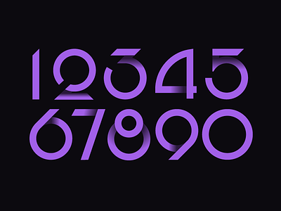 Numeral Type geometric letters numerals typo