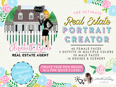 Real Estate Portrait Creator avatar avatar generator character character design clip art house sale real estate real estate illustration sales illustration sales man sales woman