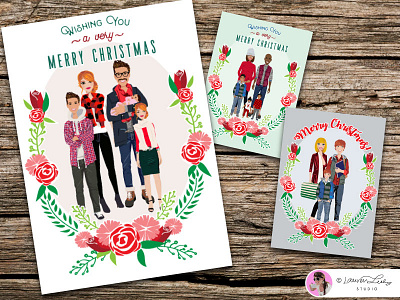 Christmas Family Portrait Builder