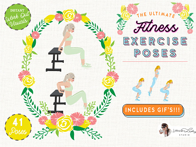 Exercise Fitness Poses Female