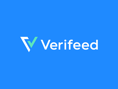 verifeed - verified, check mark logo approve branding checkmark data digital feed flat logo graph growth iconic identity logo minimal logo social social media symbol traffic v verify
