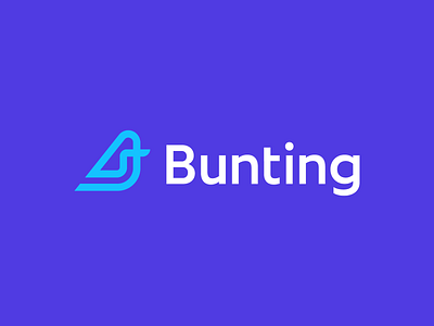 Bunting bird branding bunting clean logo dynamic ecommerce flat logo geometric iconic identity logo logo design monoline monolinear monolone path simple logo symbol