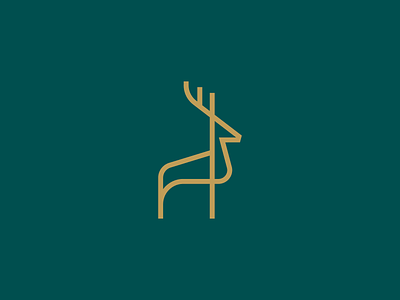 Deer animal branding deer hart logo luxury logo mark minimal monoline stag symbol
