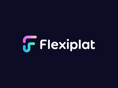 flexiplat branding f f logo finance flex flexible fp gradient logo logo design modern money startup symbol unused logo