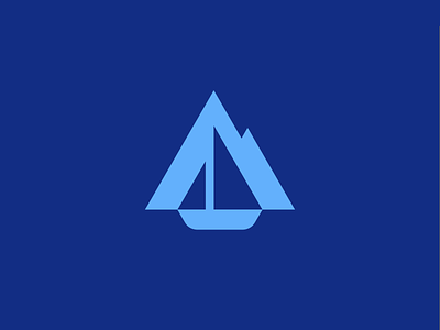 PeakMarine aquatic boat branding identity logo marine mountain negative space peak sail sailboat sailing sails ship vessel