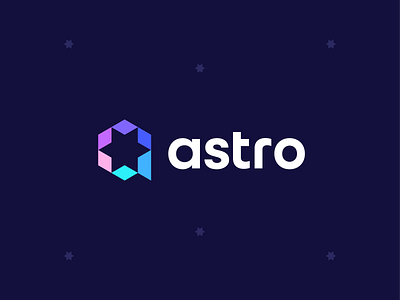 astro - A star logo a a logo astro branding cosmos galactic galaxy geometric geometry identity lettermark logo modern negative space logo star stars technology