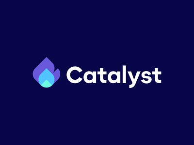 Catalyst branding catalyst chemistry connection fire flame geometric geometry hot logo