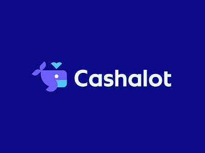 Cashalot animal bank branding cash finance fintech geometric identity mark mascot mascot logo mascotlogo modern money payment symbol whale