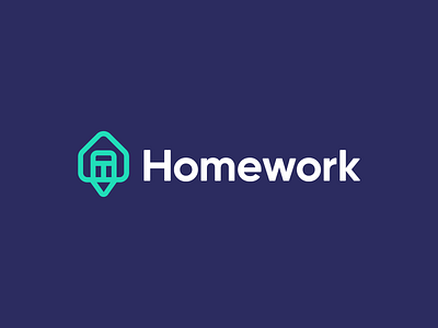 Homework - school / house logo design branding education home homework house identity learning logo mark pen pencil school symbol