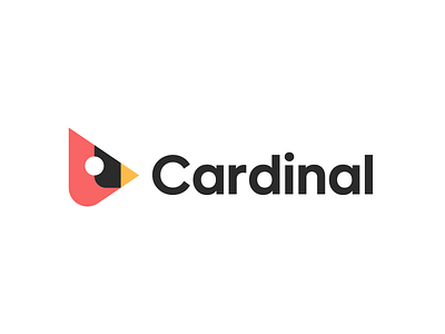 Cardinal bird bird logo branding cardinal geometric bird logo mascot