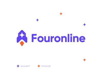 Fouronline - rocket logo