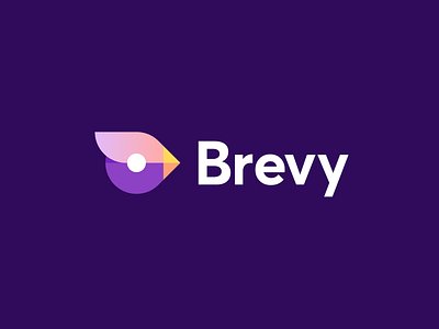 Brevy - geometric bird logo animal bird bird logo branding collaboration logo mascot team