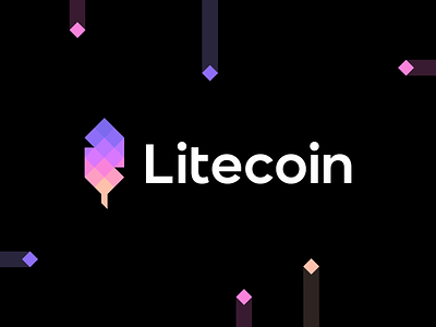 Litecoin branding coin crypto cryptocurrency data feather finance fintech geometric identity l l logo lite litecoin logo mark symbol tech technology