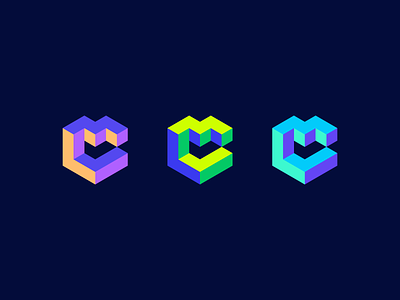 MC 3d abstract c c c c c c logo c m cm logo container cube escher escher logo geometric impossible shape logo m m c e m logo mc logo monogram startup