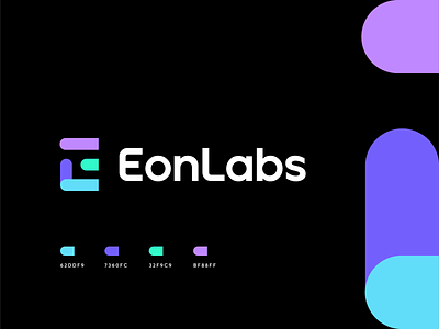 EonLabs ai branding data e e logo fintech fintech logo geometric identity software software design symbol technology technology logo