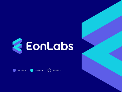 EonLabs build construction cube e e logo el finance fintech fintech app isometric l logo logo monogram software startum technology