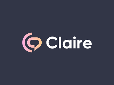 Claire - C chat bubble logo ai bot branding branding and identity c c logo chat chat bubble clean minimal logo monoline monolinear