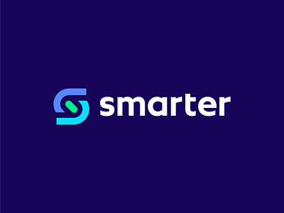 smarter abstract logo branding branding design connect finance handshake identity lending loan logo mark s s logo symbol