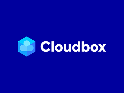 Cloud box logo box branding cloud cube cube logo flat logo glass glassy hosting hosting service hub logo server