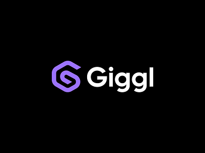 Giggl abstract branding g g logo hexagon identity linework logo monoline