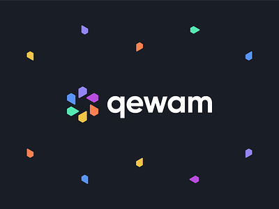 qewam abstract branding collection digital geometric logo logobranding mark modern pattern q q logo software suite tech technology