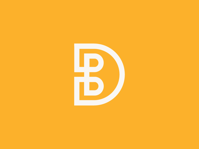 Personal / monogram / D / B / logo design contrast8 deividas bielskis symbol mark designer b d monogram logo branding personal