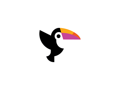 Pinet / toucan / logo design attention attract bird branding color fly logo marketing technology toucan