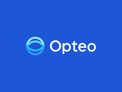 Opteo / logo design ad advertisement adword blue brand branding circle connect deividas bielskis eye glass iconic identity logo management mark optic saas simple tech