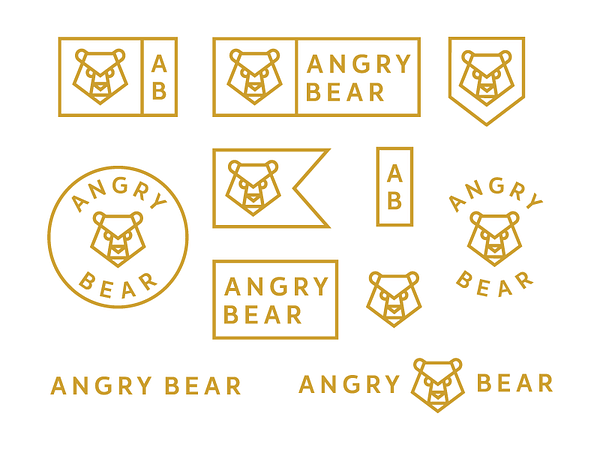 Angry Bear / logo design by Deividas Bielskis on Dribbble