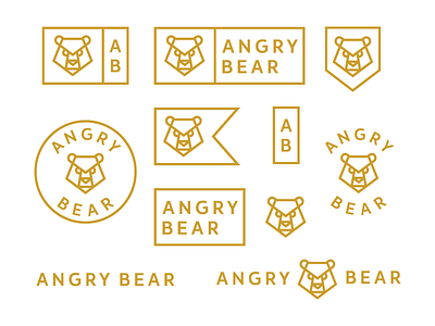 Angry Bear / logo design animal bear brand branding logo mark mascot symbol system urban
