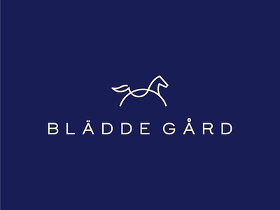 Bladde Gard / logo design animal art horse line logo mark monoline steed symbol