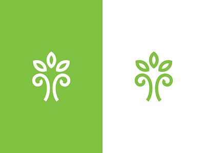 Tree / organic / logo design branding curl grow icon leaf monoline organic symbol tree