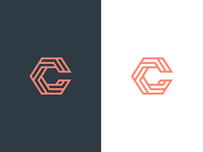 C / Logo Design abstract branding build c clean concept construct construction escher geometric geometry impossible shape letter lettermark linework logo mark minimal puzzle symbol