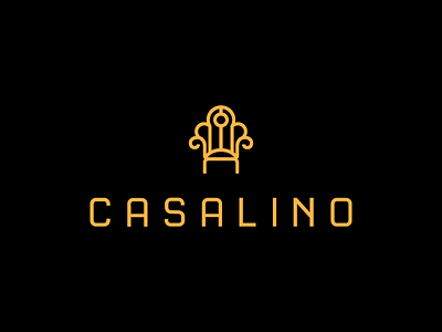 Casalino / logo design armchair branding chair furniture logo luxury trone