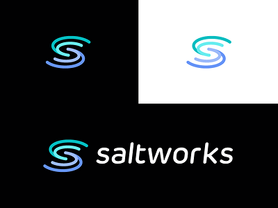 Saltworks / logo design abstract branding elipse icon marketing motion s