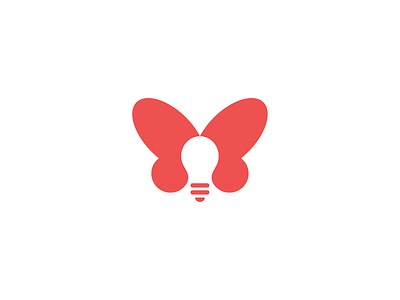 Butterfly / bulb / logo design beauty bulb butterfly idea logo design negative space smart