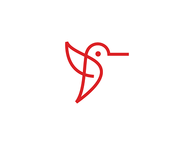 Hummingbird / logo design bird hummingbird logo mark monoline symbol