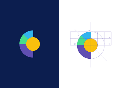 Coinmarketnews / logo design bitcoin c chart pie coin construction cryptocurrency currency geometry mark money process symbol