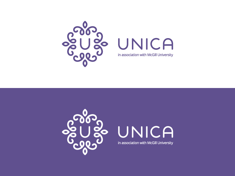 Unica / logo design logo branding u ornament medicine medical floral clinic fertility