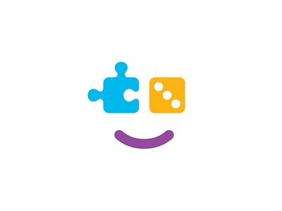 Toy / logo design children dice fun game kids logo mark puzzle symbol toy