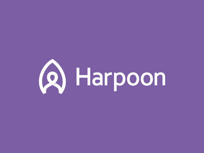 Harpoon recruitment job branding symbol mark sharp logo harpoon